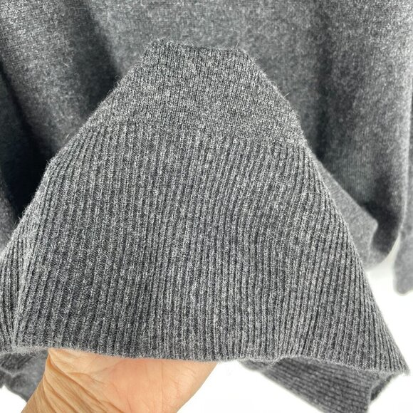 Michael Kors Charcoal Grey 100% Cashmere Long Sleeve Crew Sweater Dress Medium - Picture 5 of 8